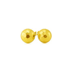 14k Yellow Gold Ball Earrings with Faceted Texture(7mm)