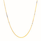 14k Yellow Gold Adjustable Box Chain (0.70 mm) 22"