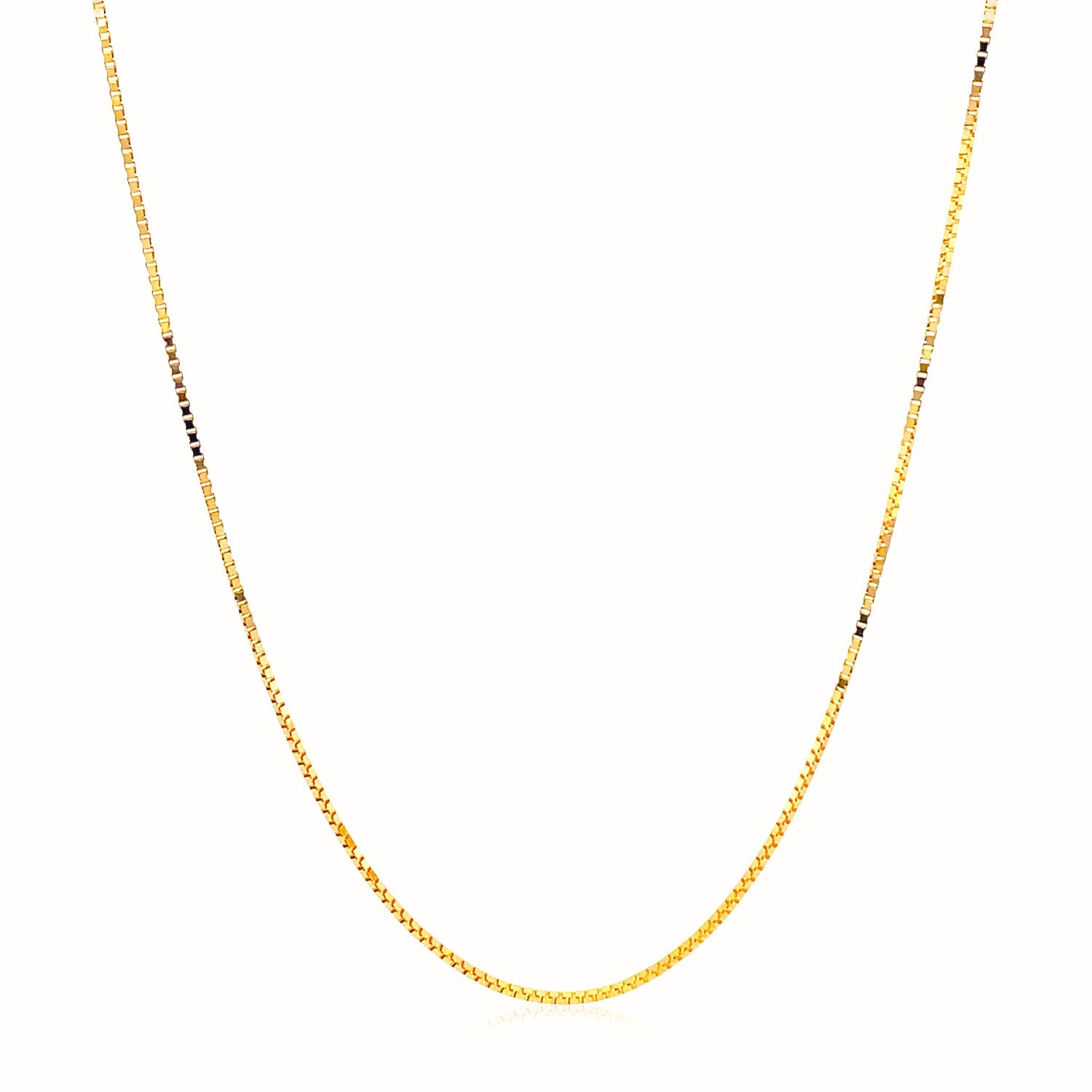 14k Yellow Gold Adjustable Box Chain (0.70 mm) 22"