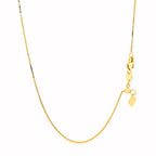 14k Yellow Gold Adjustable Box Chain (0.70 mm) 22"
