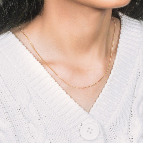 10k Yellow Gold Gourmette Chain 1mm