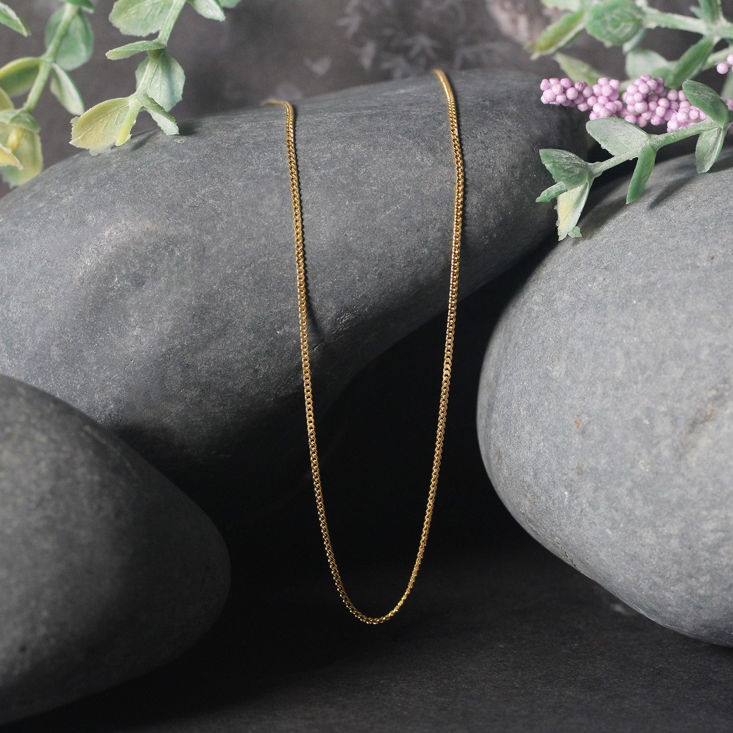 10k Yellow Gold Gourmette Chain 1mm