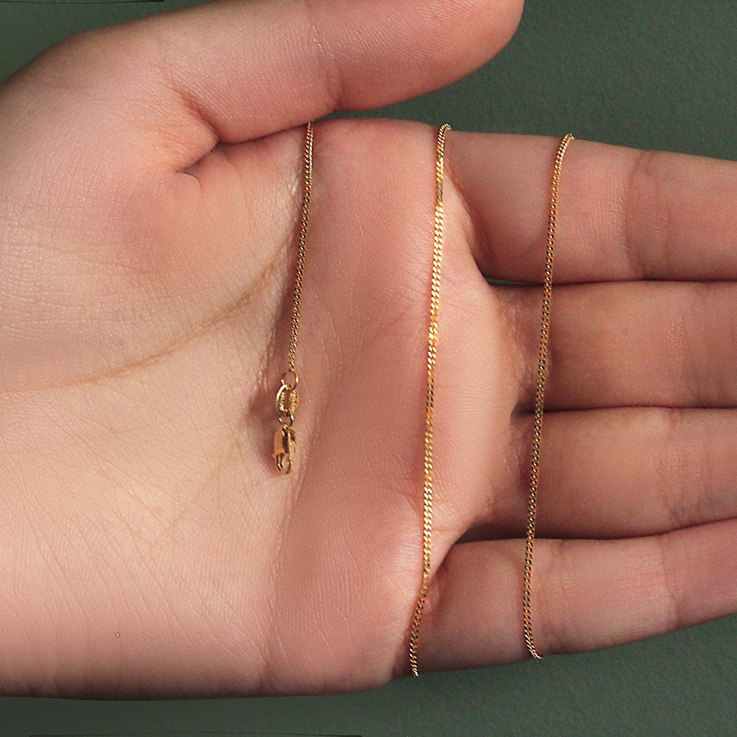 10k Yellow Gold Gourmette Chain 1mm
