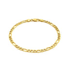 14k Yellow Gold Lite Figaro Bracelet (4.70 mm) 7"