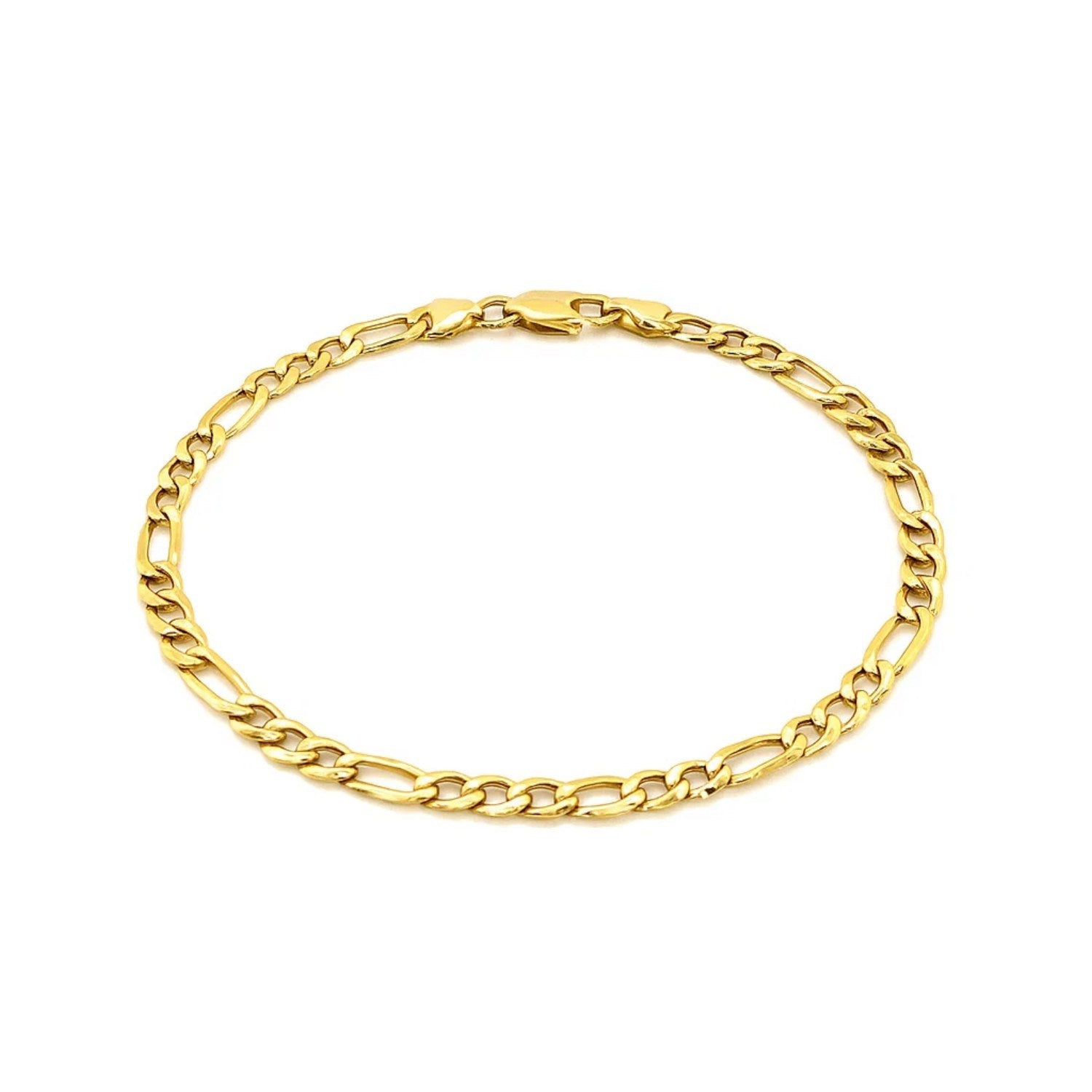 14k Yellow Gold Lite Figaro Bracelet (4.70 mm) 7"