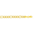 14k Yellow Gold Lite Figaro Bracelet (4.70 mm) 7"