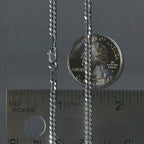 14k White Gold Solid Curb Chain (2.60 mm)