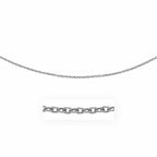 14k White Gold Pendant Chain with Textured Links (2.90 mm) 18"