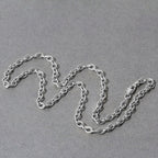 14k White Gold Pendant Chain with Textured Links (2.90 mm) 18"