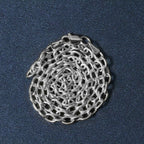 14k White Gold Pendant Chain with Textured Links (2.90 mm) 18"