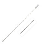14k White Gold Solid Diamond Cut Rope Chain 1.4mm