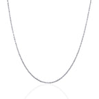 14k White Gold Solid Diamond Cut Rope Chain 1.4mm