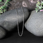 14k White Gold Solid Diamond Cut Rope Chain 1.4mm