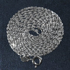 14k White Gold Solid Diamond Cut Rope Chain 1.4mm