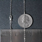 14k White Gold Diamond Cut Cable Link Chain (1.9 mm)