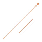 14k Pink Gold Diamond Cut Cable Link Chain (0.87 mm)