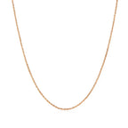 14k Pink Gold Diamond Cut Cable Link Chain (0.87 mm)