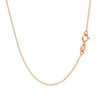 14k Pink Gold Diamond Cut Cable Link Chain (0.87 mm)
