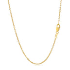 14k Yellow Gold Round Cable Link Chain (1.5 mm)