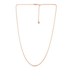 14k Rose Gold Adjustable Popcorn Chain (1.30 mm)