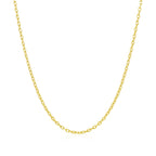 14k Yellow Gold Oval Cable Link Chain (1.50 mm)