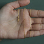 14k Yellow Gold Oval Cable Link Chain (1.50 mm)