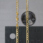 14k Yellow Gold Lite Figaro Chain (3.70 mm)