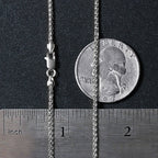 14k White Gold Round Wheat Chain (1.5 mm)
