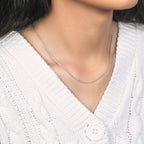 14k White Gold Round Wheat Chain (1.5 mm)