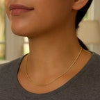 14k Yellow Gold Classic Box Chain (0.60 mm) Lobster Clasp