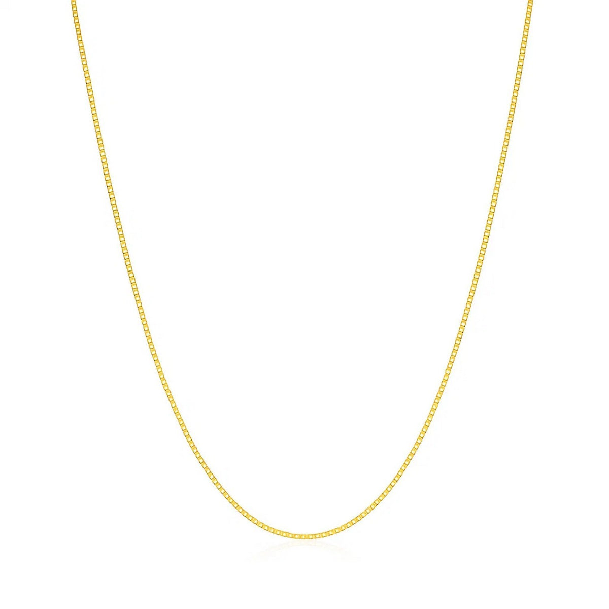 14k Yellow Gold Classic Box Chain (0.60 mm) Lobster Clasp