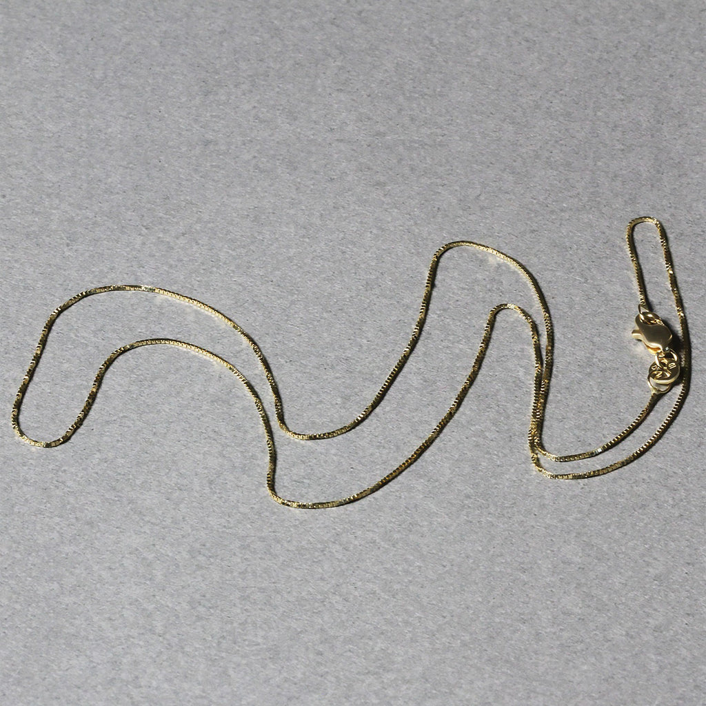 14k Yellow Gold Classic Box Chain (0.60 mm) Lobster Clasp