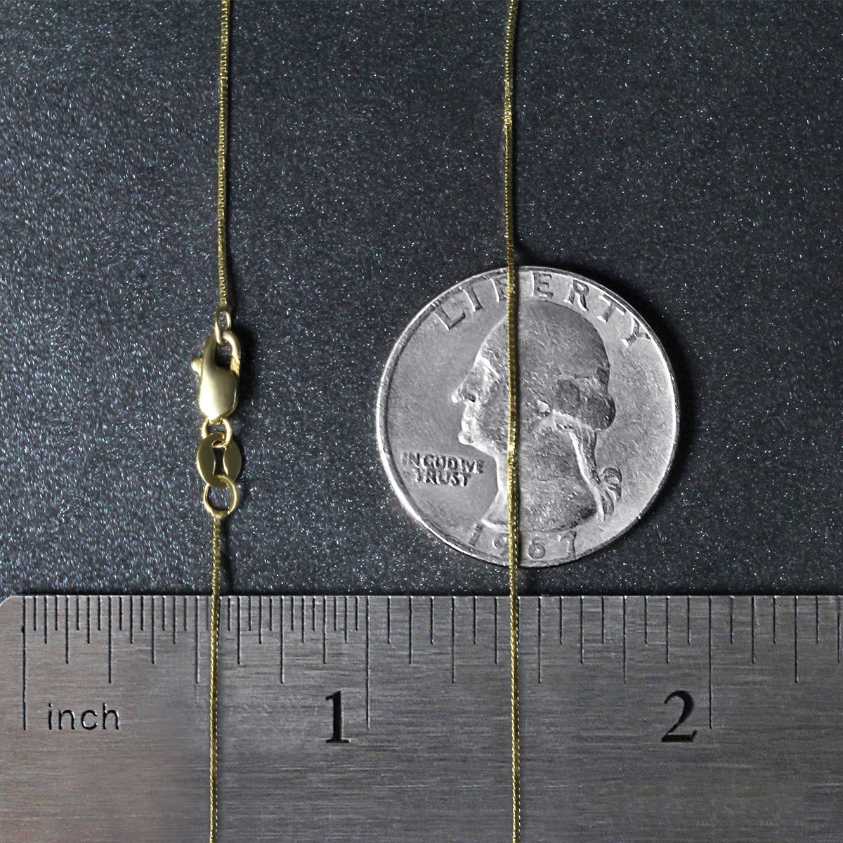 14k Yellow Gold Classic Box Chain (0.60 mm) Lobster Clasp