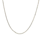 14k White Gold Adjustable Cable Chain (1.10 mm) Lobster Clasp