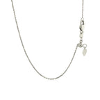 14k White Gold Adjustable Cable Chain (1.10 mm) Lobster Clasp