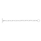 Sterling Silver Rhodium Plated Paperclip Toggle Bracelet (10.20 mm)