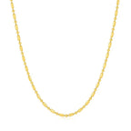 14k Yellow Gold Diamond-Cut Alternating Bead Chain (1.30 mm)