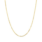 14k Yellow Gold Diamond-Cut Bead Chain (1.10 mm)