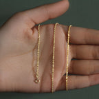 14k Yellow Gold Solid Diamond Cut Rope Chain 1.4mm