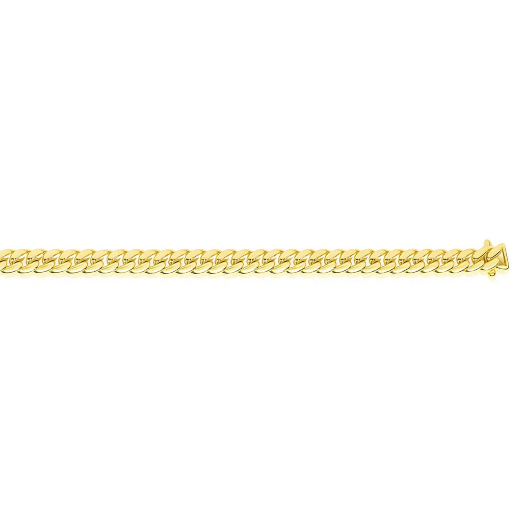 10k Yellow Gold Classic Miami Cuban Solid Bracelet (6.10 mm)