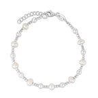 Silver Pearl Bead Bracelet