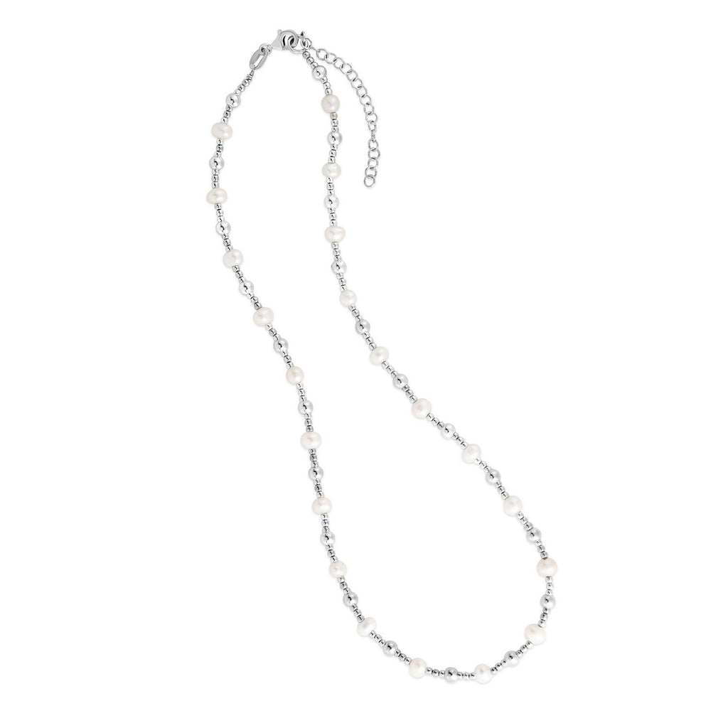 Silver Pearl Bead Bracelet