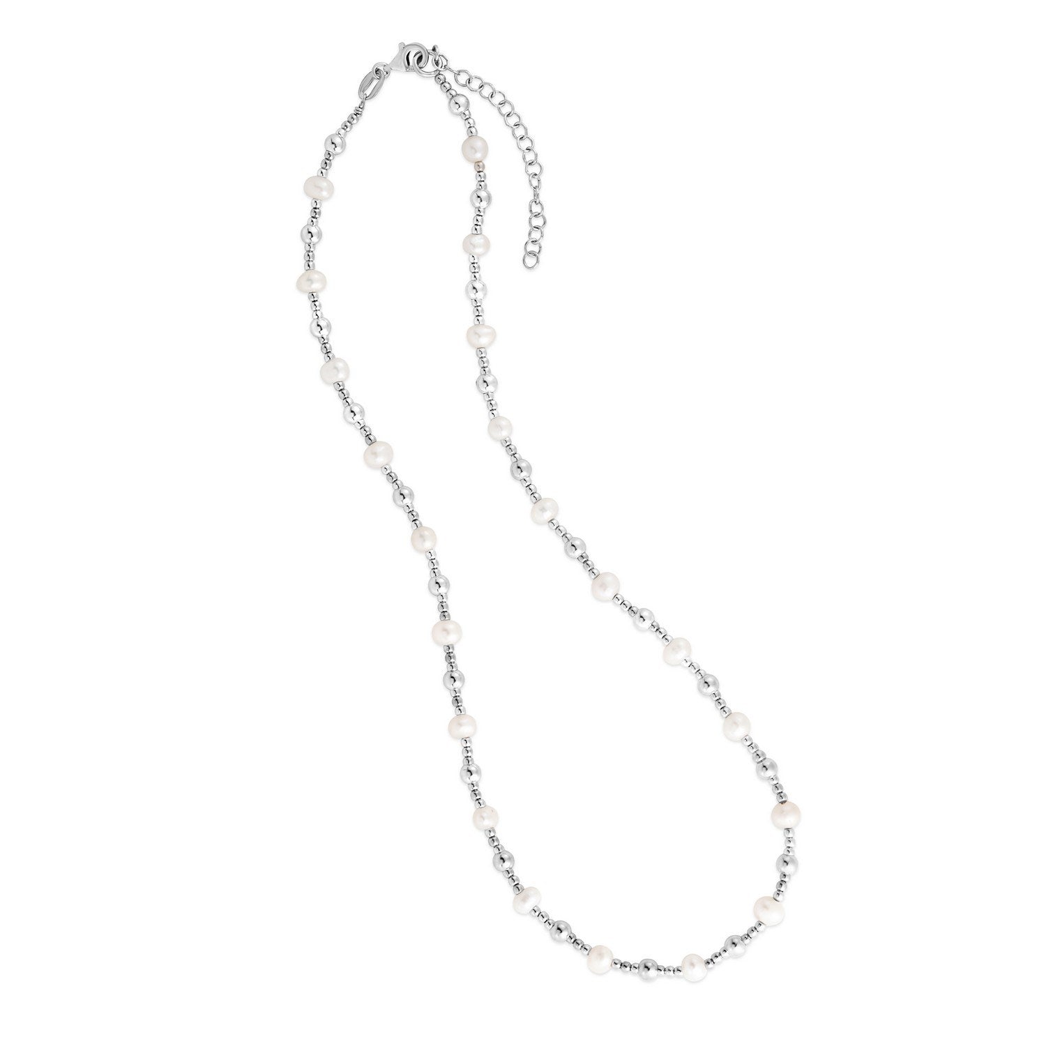 Silver Pearl Bead Bracelet