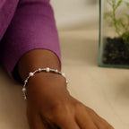 Silver Pearl Bead Bracelet