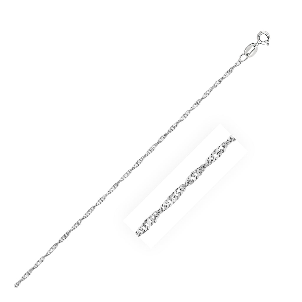 White Gold Singapore Chain 1.5mm
