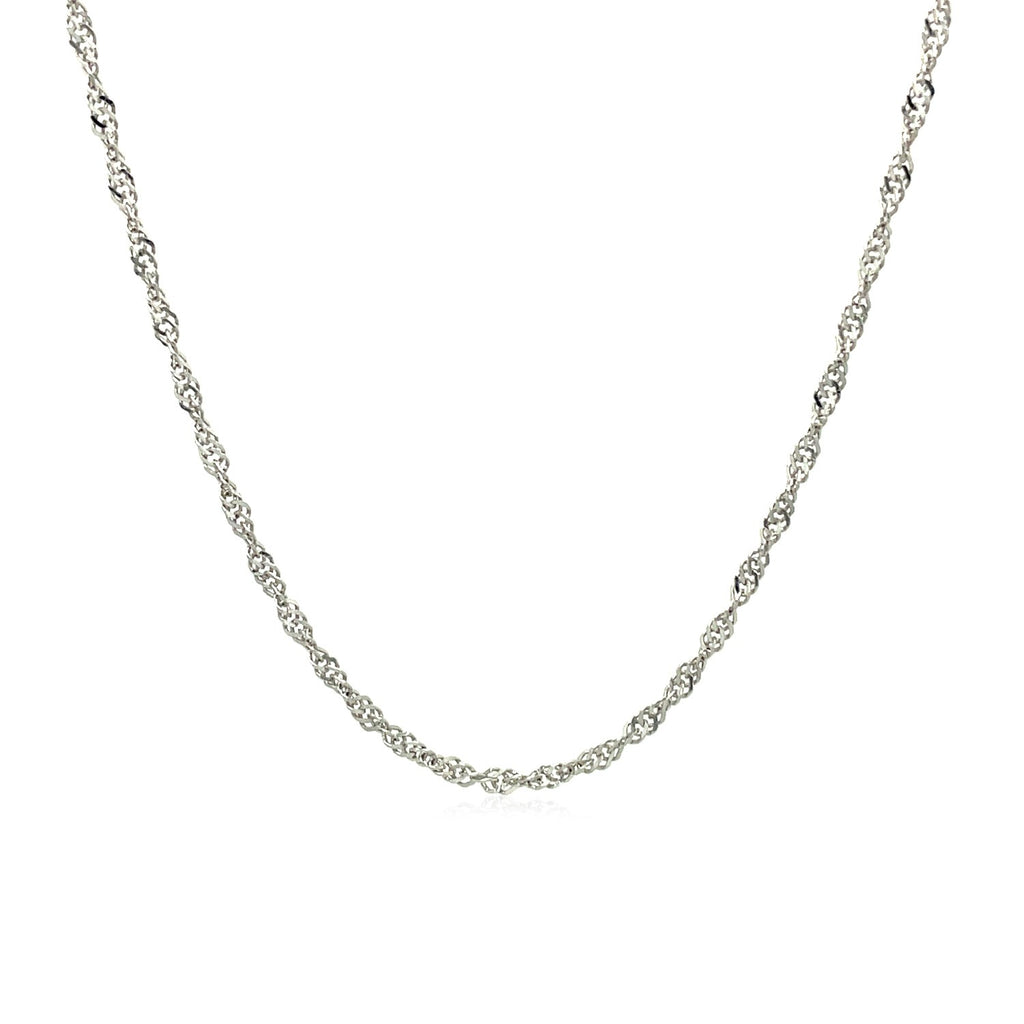 White Gold Singapore Chain 1.5mm