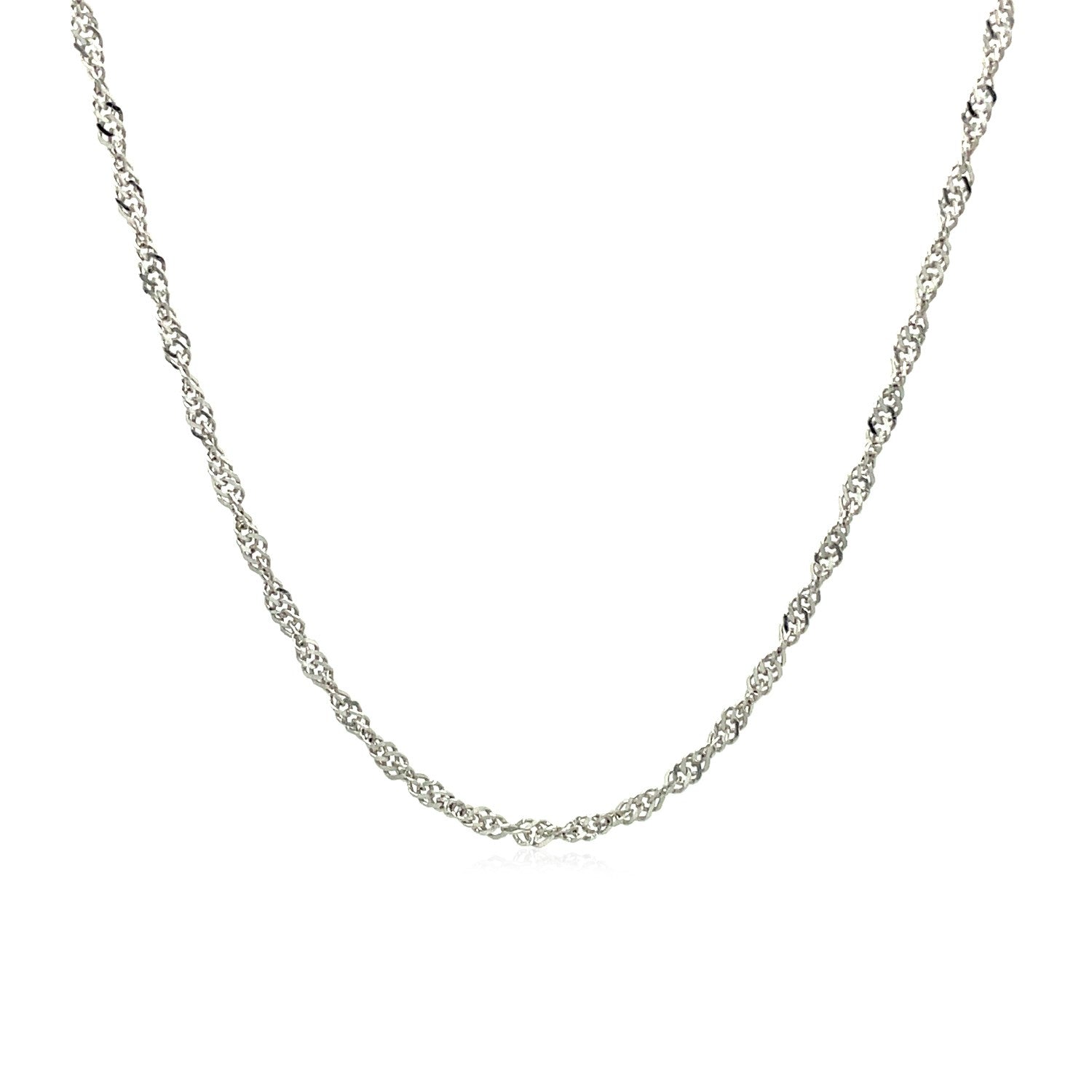 White Gold Singapore Chain 1.5mm