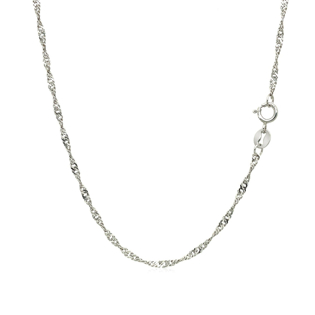 White Gold Singapore Chain 1.5mm