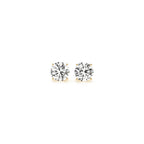 Gold Lab Grown Round Diamond Stud Earrings 1ct