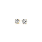 Gold Lab Grown Round Diamond Stud Earrings 1ct